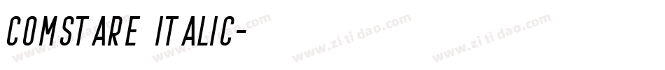 Comstare Italic字体转换